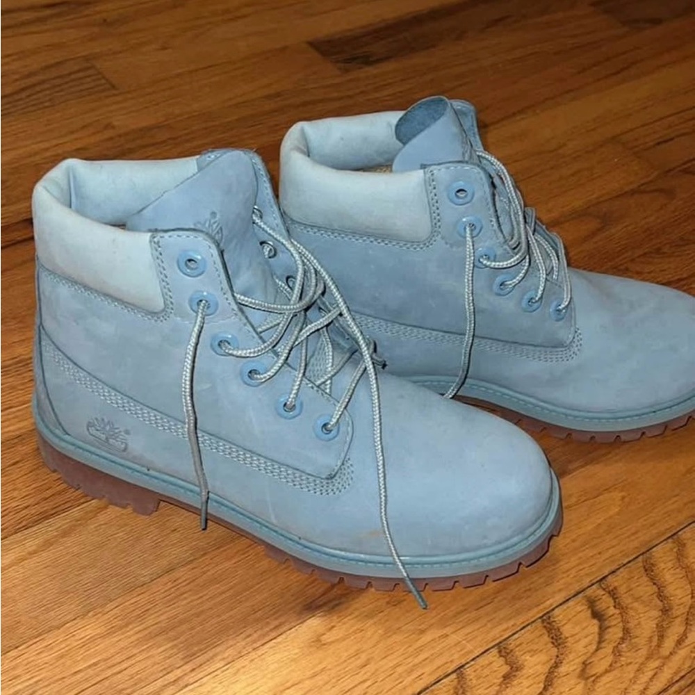 Timberland Sky Blue Leather Boots